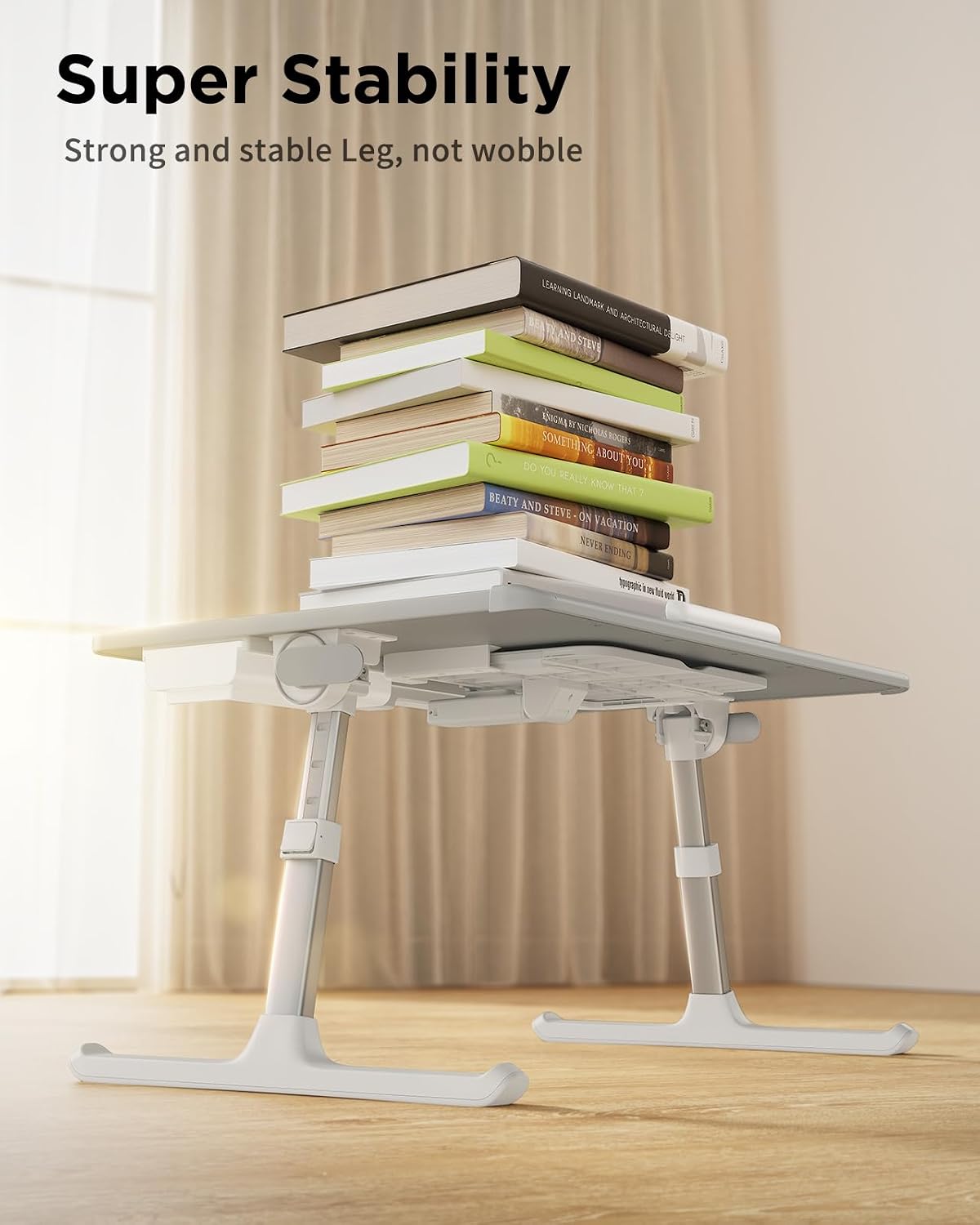 SAIJI Laptop Desk for Bed [XXL Extra Large] with Upgraded Book Stand