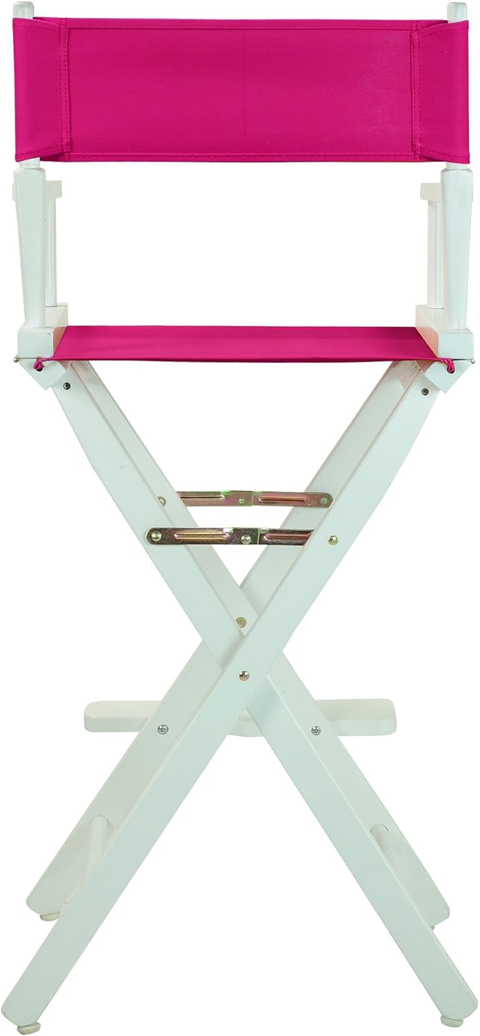 Casual Home 230-01/021-30 Director Chair, 30" - Bar Height, WhiteFrame/Magenta Canvas