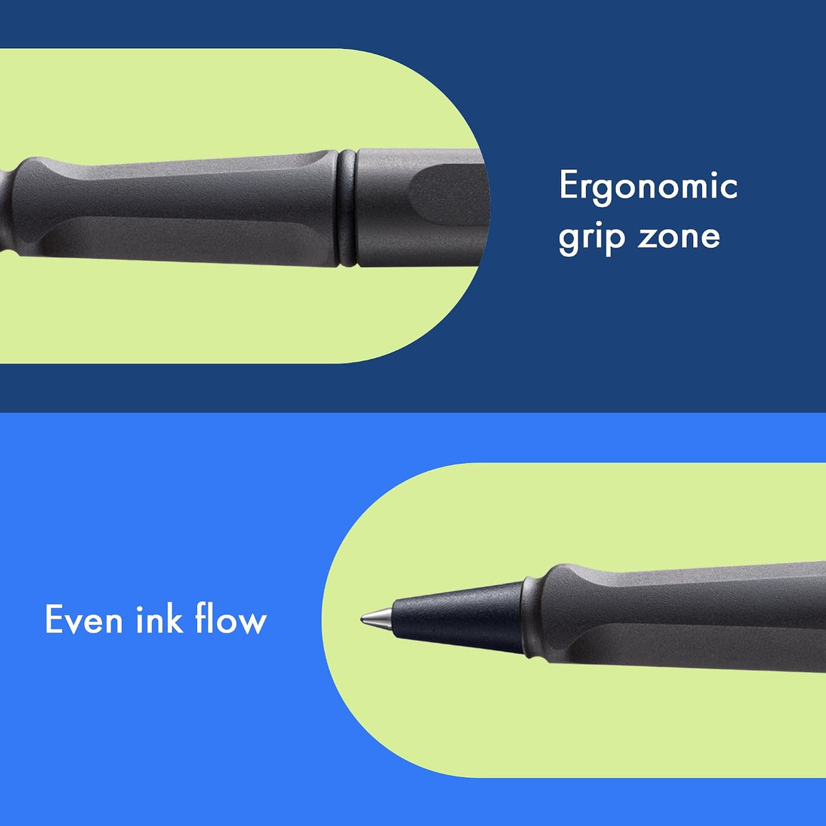 Lamy safari umbra - Rollerball Pen with ergonomic grip & line width M - for pleasant long writing - made of robust ASA plastic - including rollerball refill M 63 in blue