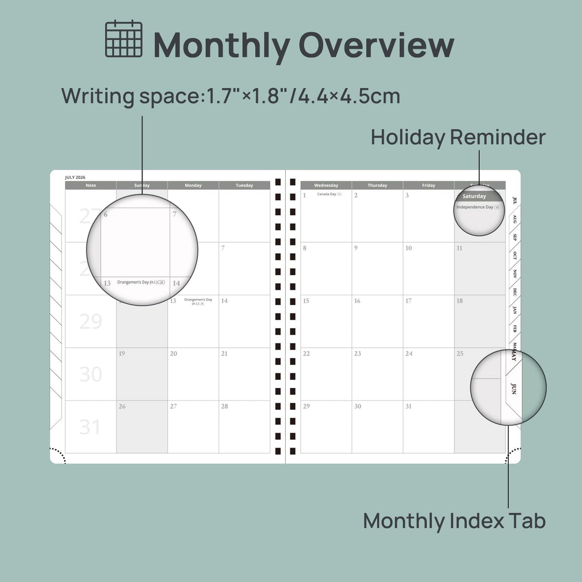 POPRUN Agenda 2026-2027, 8" x 10" Weekly Planner, Daily Appointment Book