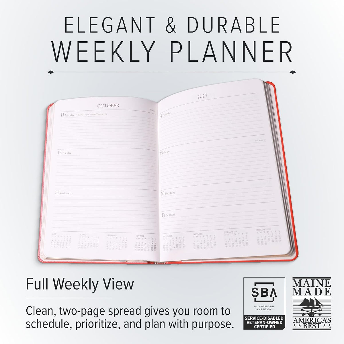 Gallery Leather Desk Weekly Planner 2026-2027 Caribbean Yellow