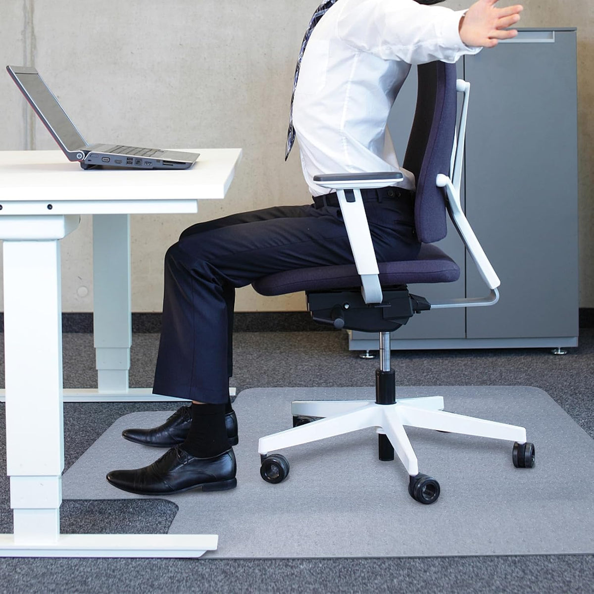 AiBOB Chair Mat for Low Pile Carpet Floors, Flat Without Curling, 36 X 48 in, Office Carpeted Floor Mats for Computer Chairs Desk