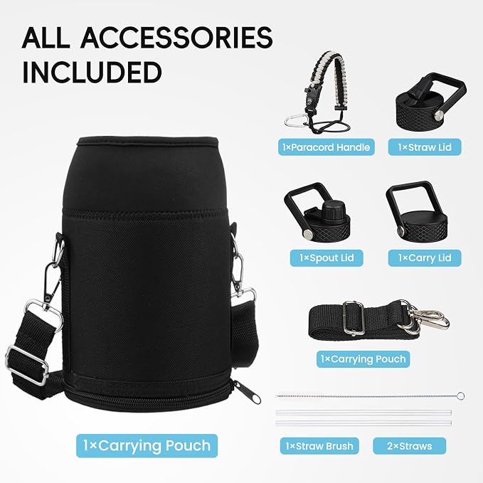 Konokyo 50 oz Insulated Stainless Steel Water Bottle Jug