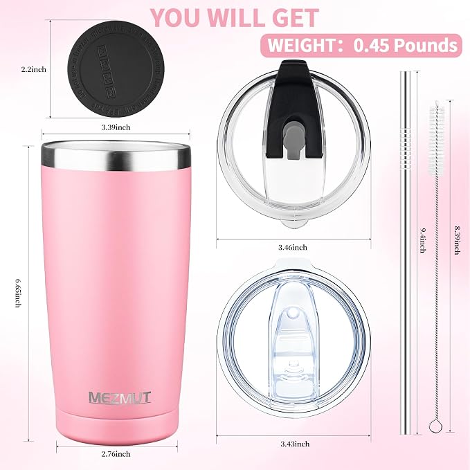 MEZMUT 20oz Insulated Tumbler Cup Travel Coffee Mug