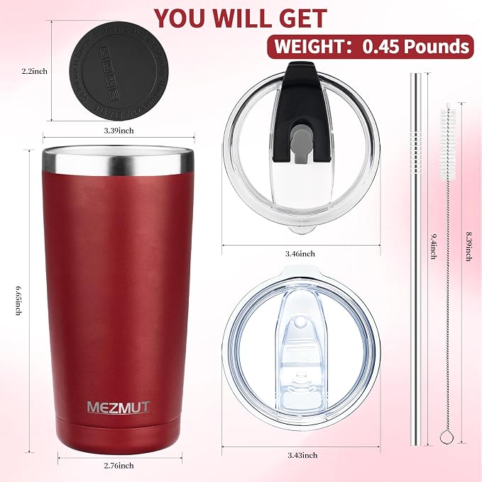 MEZMUT 20oz Insulated Tumbler Cup Travel Coffee Mug