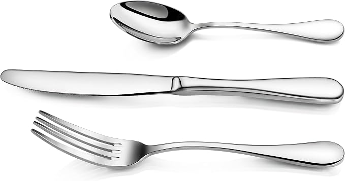 Artaste 59380 Rain 18/10 Stainless Steel Flatware 36-Piece set, Service of 12