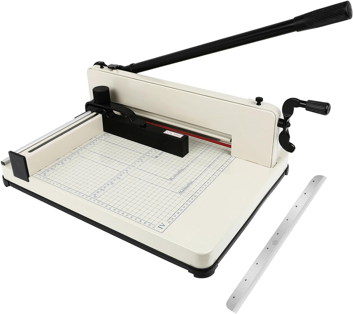 17 in Heavy Duty Paper Cutter,Cortadora de Papel 400 Sheets Guillotine Paper Trimmer with Double Safety Protection Durable HSS Blade for Cutting Paper (one Replacement Blade for Free)