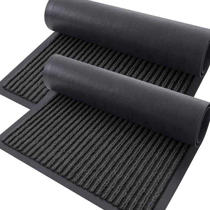 OLANLY Front Door Mat Indoor Outdoor Entrance, Waterproof Heavy Duty Doormat