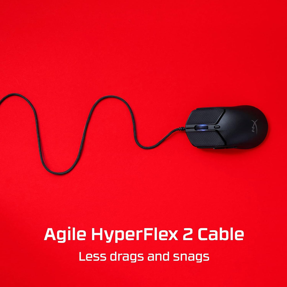HyperX Pulsefire Haste 2 – Wired Gaming Mouse- Ultra Lightweight, 53g, 8000Hz Polling Rate, Precision Sensor, Hyperflex 2 Cable, Plug and Play – White
