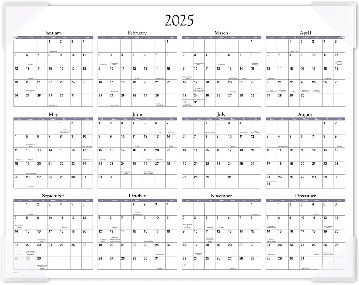 2025 AT-A-GLANCE® Panoramic Landscape Monthly Desk Pad, 21-3/4" x 17", Scenic, January 2025 To December 2025, 89802
