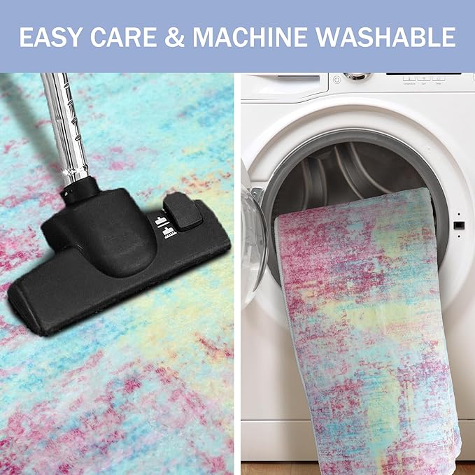 IOHOUZE Abstract Area Rug 3x5 Ft Washable Rugs
