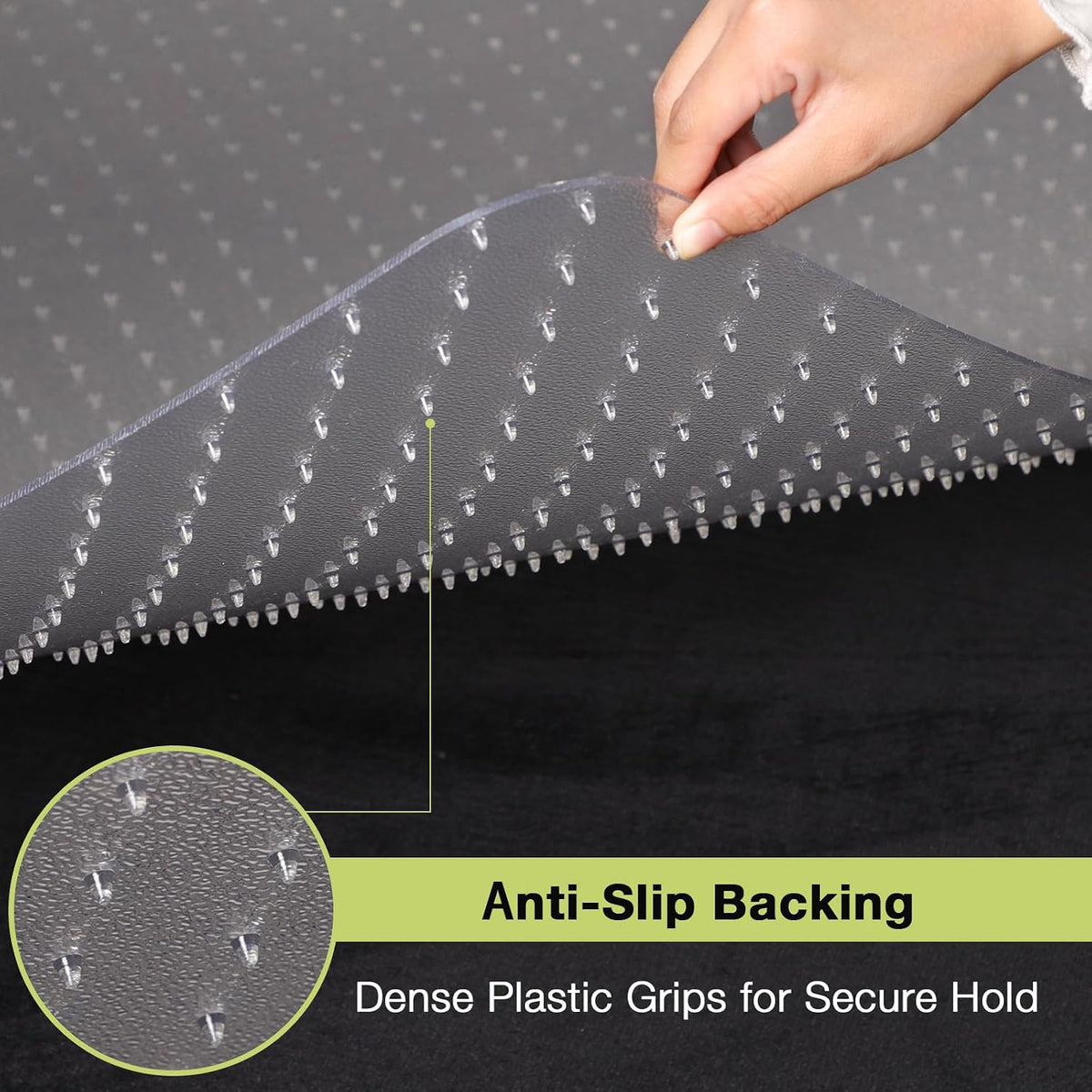 【Shipped Flat】 2 Packs 45" x 53" Clear HeavyDuty Office Chair Mat for Thick Carpet, Plastic Under Desk Carpet Protector Mat for Rolling Desk Chairs,Suitable for Home and Office, Vinyl Floor Protector