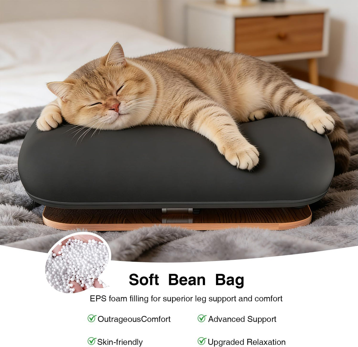 Adjustable Laptop Lap Desk, Laptop Stand with Cushion Pillow for Bed