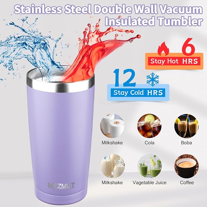 MEZMUT 20oz Insulated Tumbler Cup Travel Coffee Mug