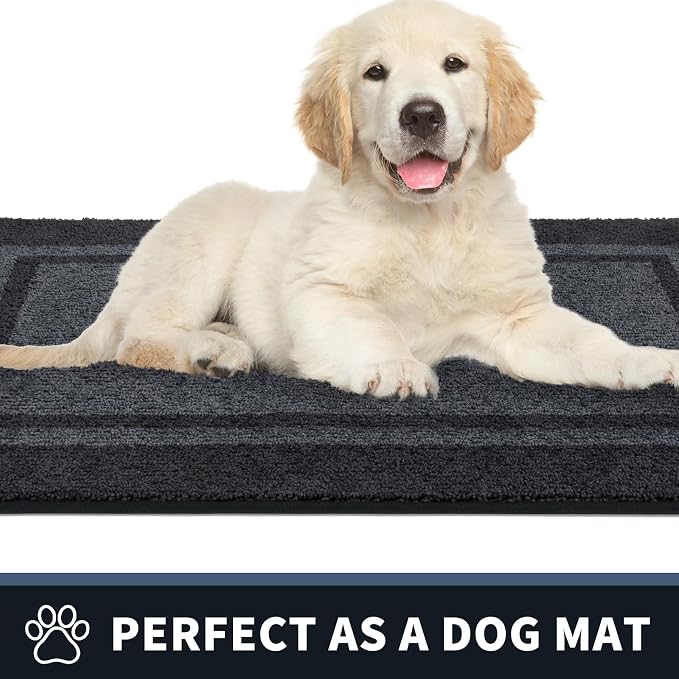 PURRUGS Dirt Trapping Door Mat 34" x 60", Non-Slip Machine Washable Entryway Rug