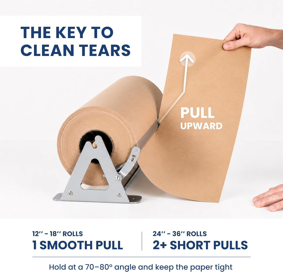 DIY Crew 18 Inch Paper Roll Dispenser and Cutter - Heavy-Duty Wall Mountable, Non Slip Tabletop - Kraft, Freezer, Butcher Paper - Up to 1000ft Rolls