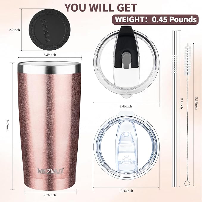 MEZMUT 20oz Insulated Tumbler Travel Coffee Mug