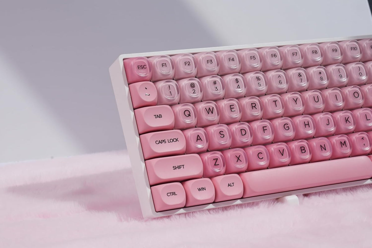 ZORNHER ZH100 Foundation Mechanical Kevboard,Pink Creamy Kevboard with Number Pad,Girly Keyboard,Full Size Gaming Keyboard Cute,Jelly MOA Profile,Creamy Sounding Linear Switches