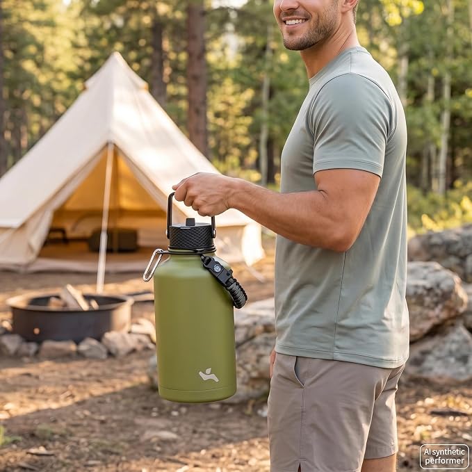 Konokyo 50 oz Insulated Stainless Steel Water Bottle Jug
