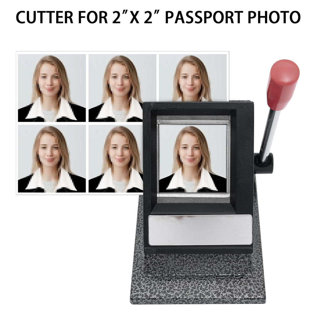 Table Top Passport Photo Cutter,50x50mm Square Paper Puncher