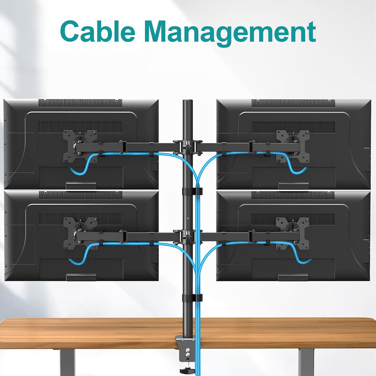 MOUNT PRO 4 Monitor Mount for Max 32" Computer Screens, Up to 17.6lbs Each