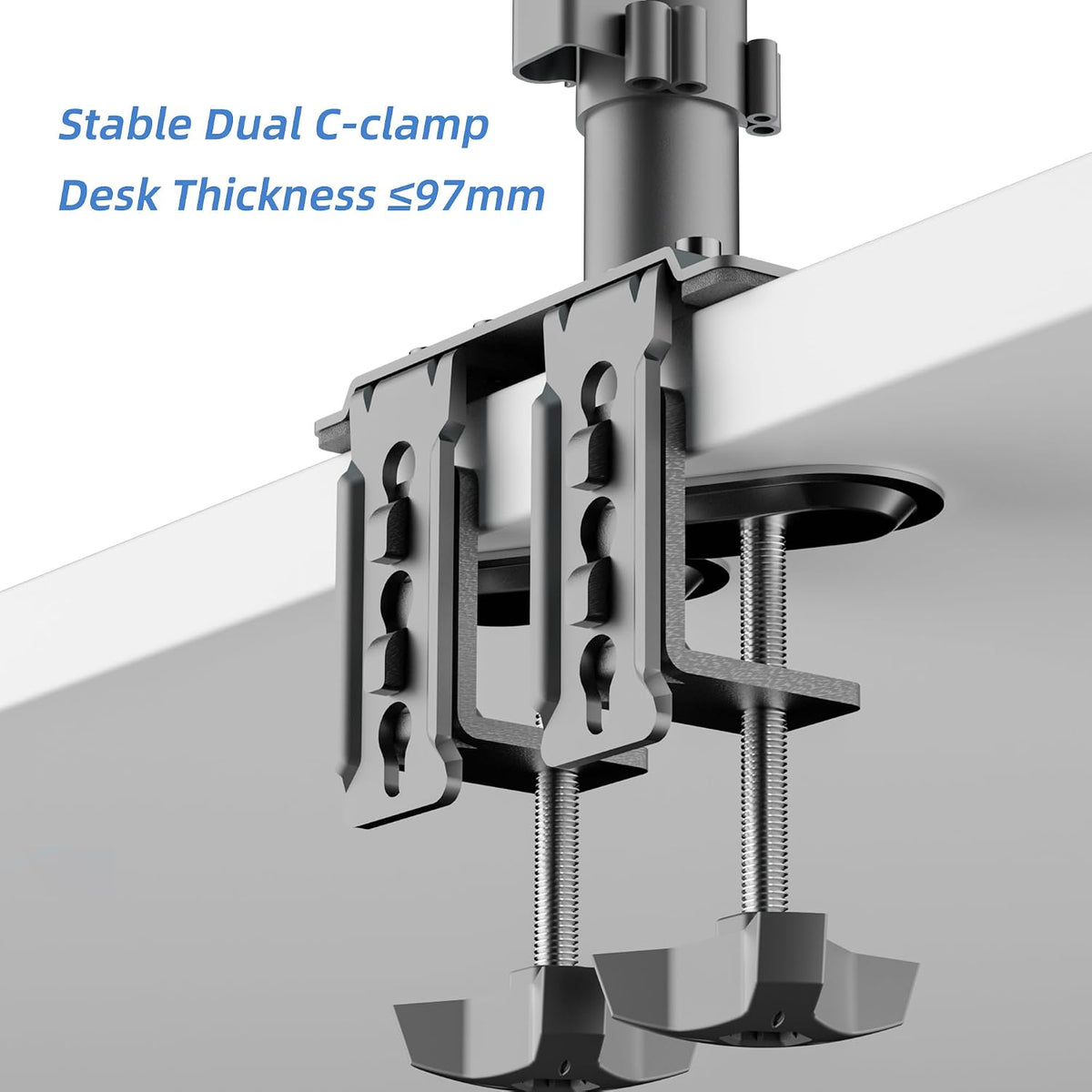 Suptek Dual Monitor Mount Stand-Height Adjustable Gas Spring Monitor Arm