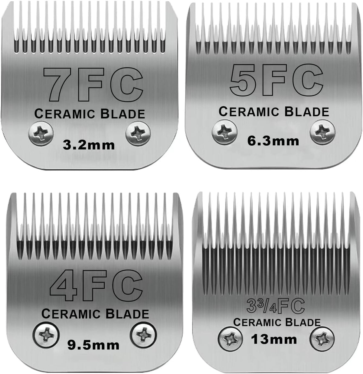 Dog Grooming Ceramic Blades Set,Compatible with Andis,Oster A5,Wahl KM10
