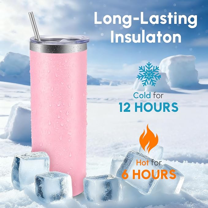 Volhoply 12 Pack Skinny Tumblers