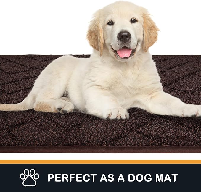 PURRUGS Dirt Trapping Door Mat 24" x 84", Non-Slip Machine Washable Entry Rug