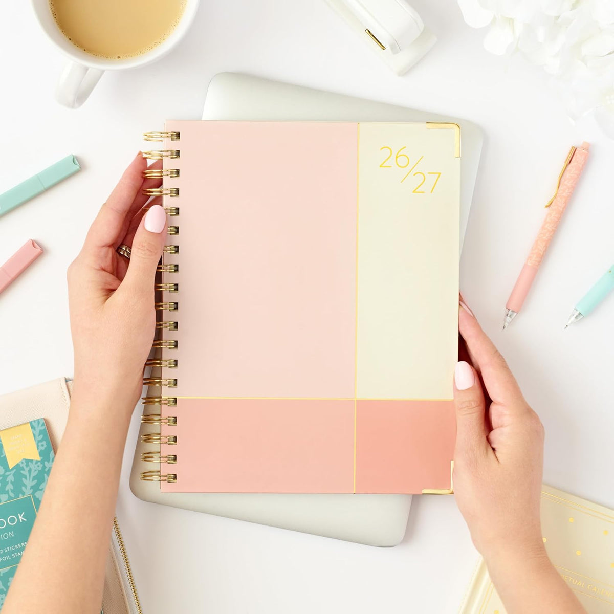 Passionate Penny Pincher Work Planner 2026-2027 | 12-Month Weekly Calendar (Start Monday) | Vertical Weekly Layout | Monthly Review | Budget & Goal Tracker | Customizable Routine & Goals Checklists