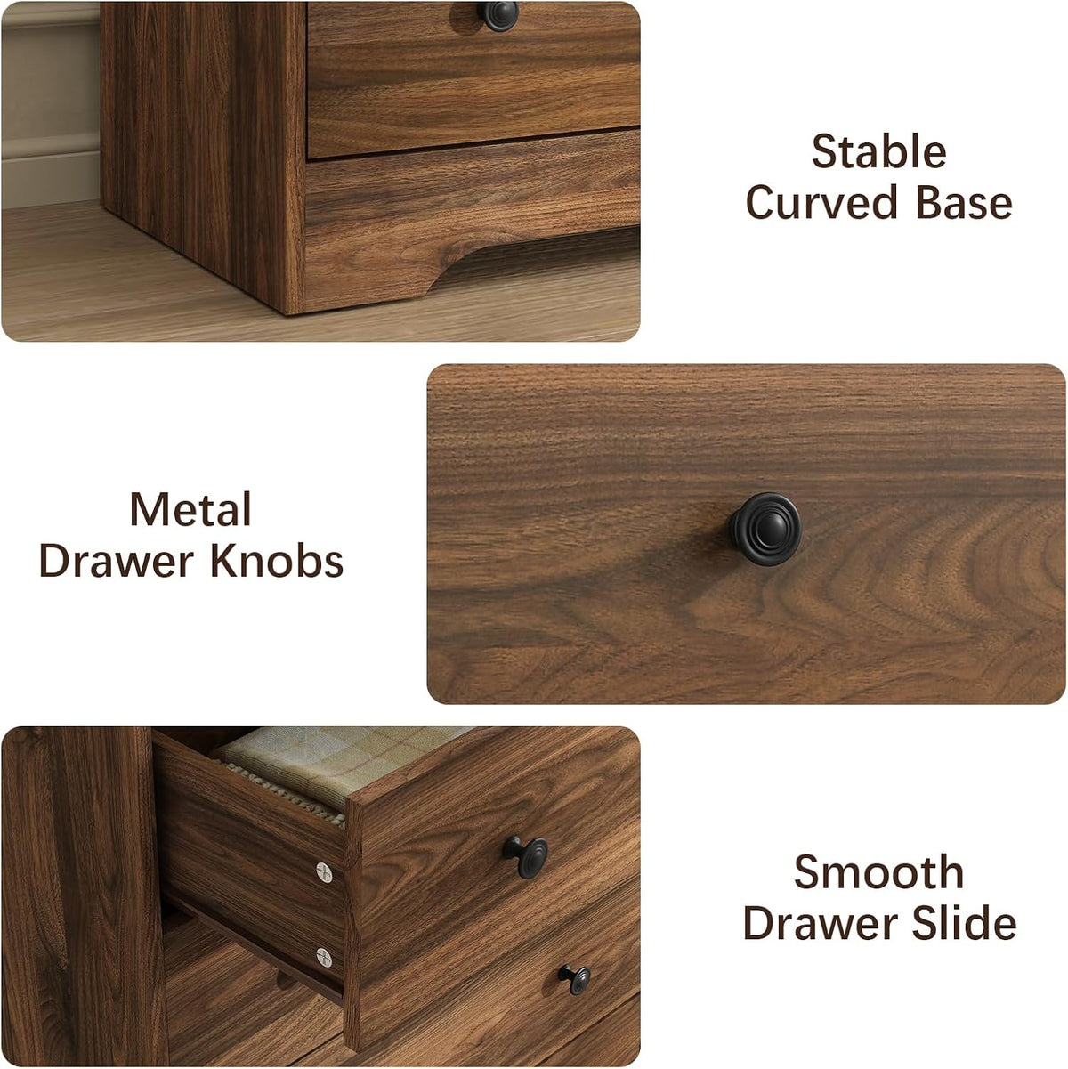 LYNSOM Modern 8 Drawer Dresser, 51.2" Wide Dressers & Chests of Drawers with Large Capacity Storage, Wood Mid Century Storage Dressers Organizer for Bedroom, Brown
