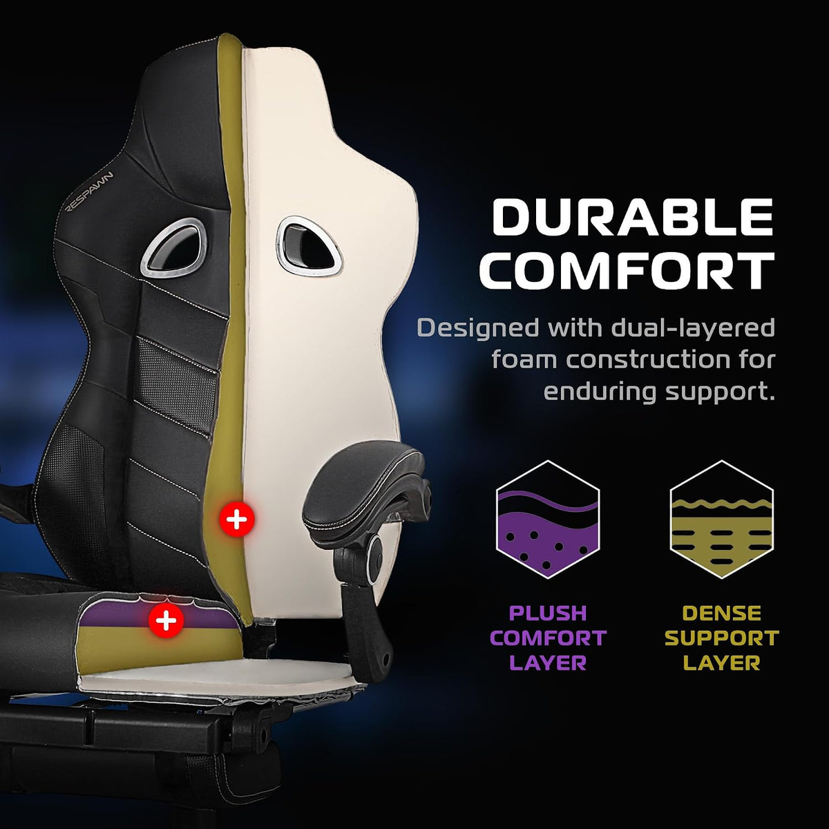 Respawn 110 Pro Ergonomic Gaming Chair with Footrest and Recline