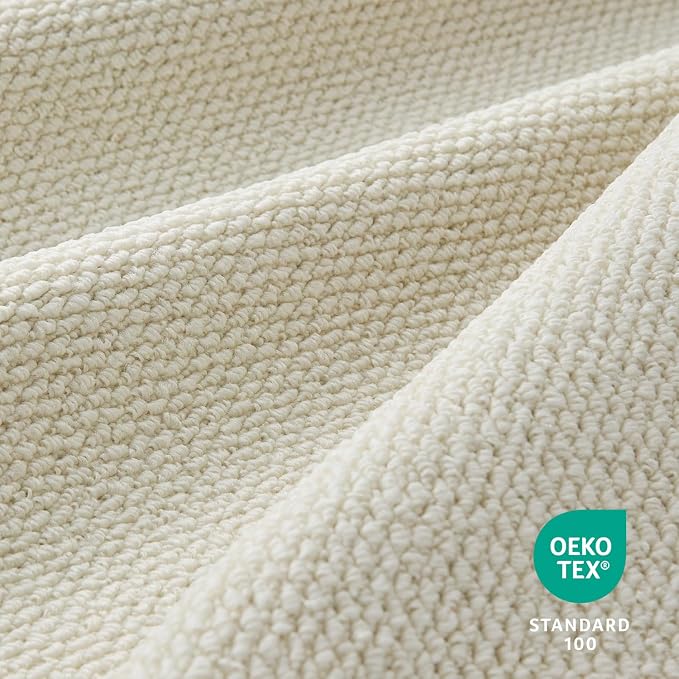 Faux Jute Area Rug 5'x7', Washable & Non-Slip, No Odor. Farmhouse Boho Style