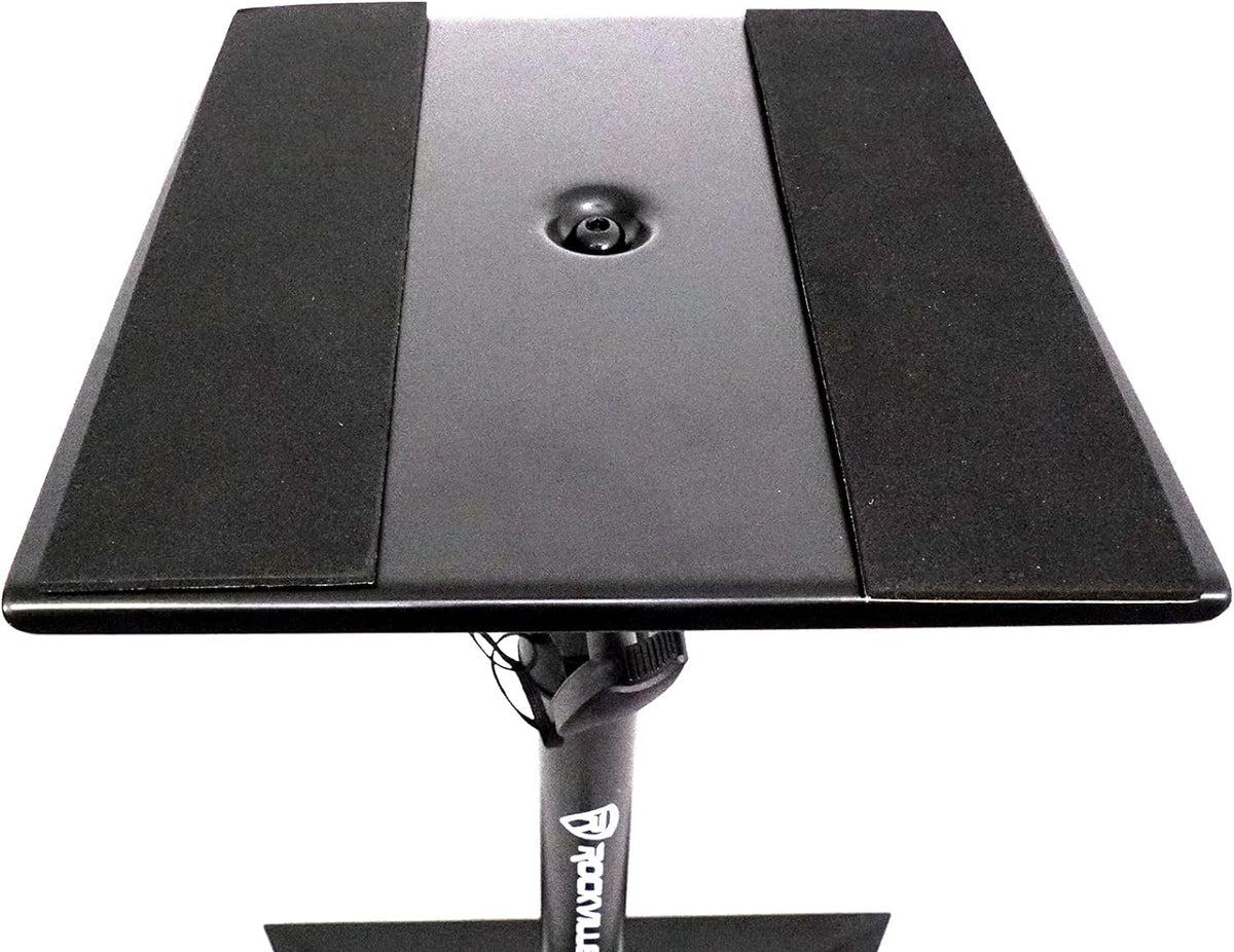 Rockville RVSM1 Black Pair Adjustable Height Studio Monitor Speaker Stands