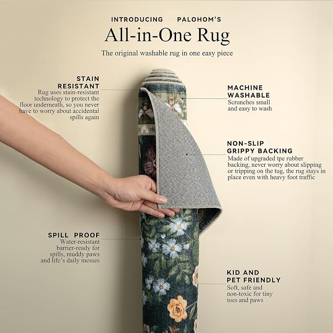 Machine Washable Rug Runners for Hallways: 2'6"x8' Kitchen Rugs Stain Resistant