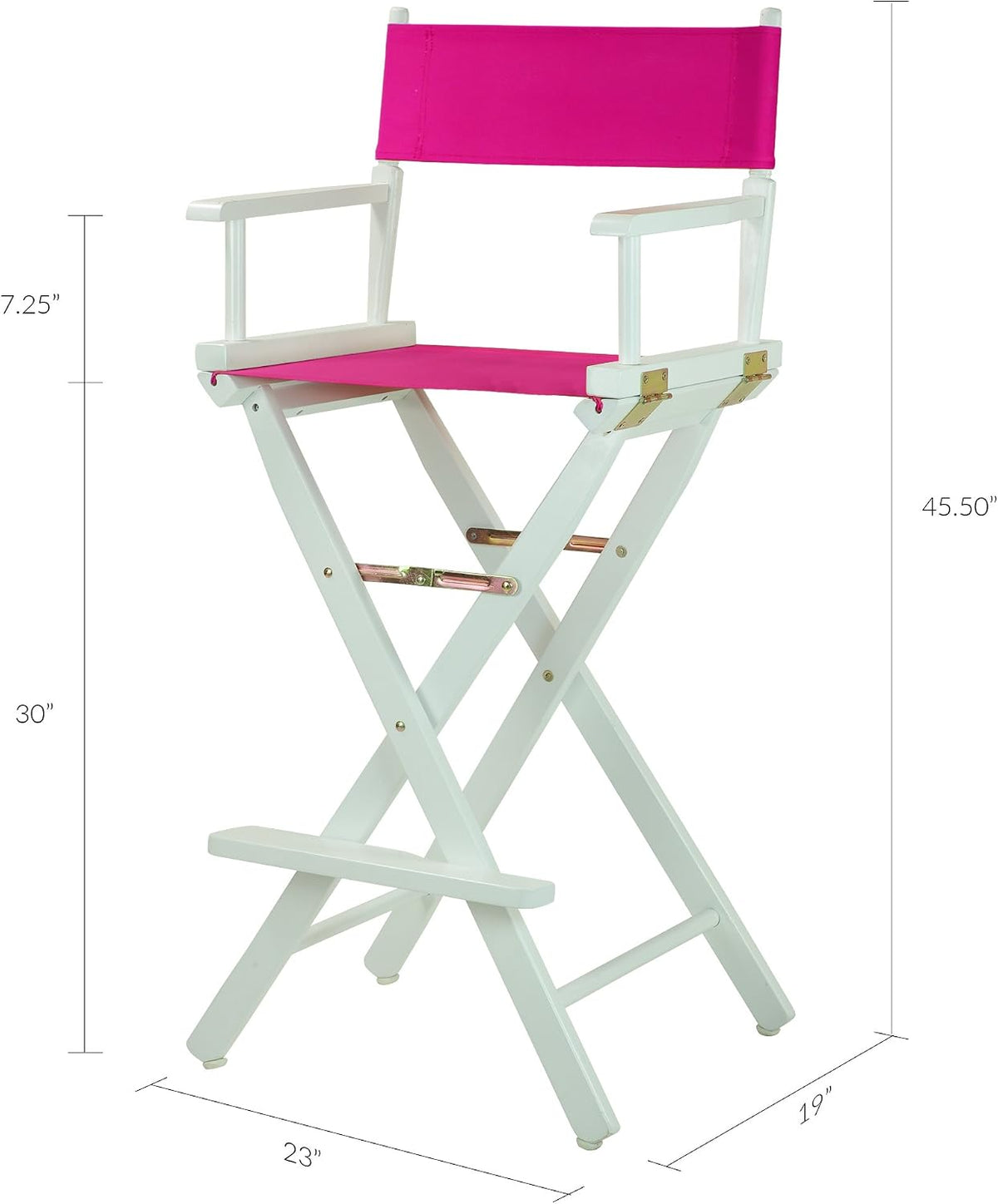 Casual Home 230-01/021-30 Director Chair, 30" - Bar Height, WhiteFrame/Magenta Canvas