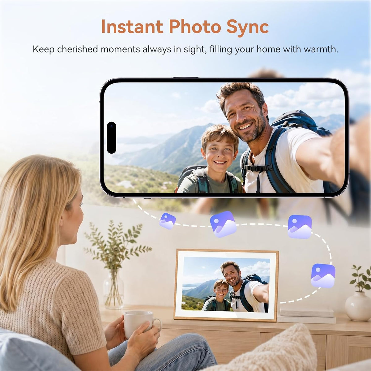 Blackview Digital Calendar 10.1'' electronic calendar for Family Schedules | Interactive Touchscreen Smart Chore Chart, Photo Frame for Family, Meals, Photo Display, Wall/Desk Mount, Gifts for Women Mom