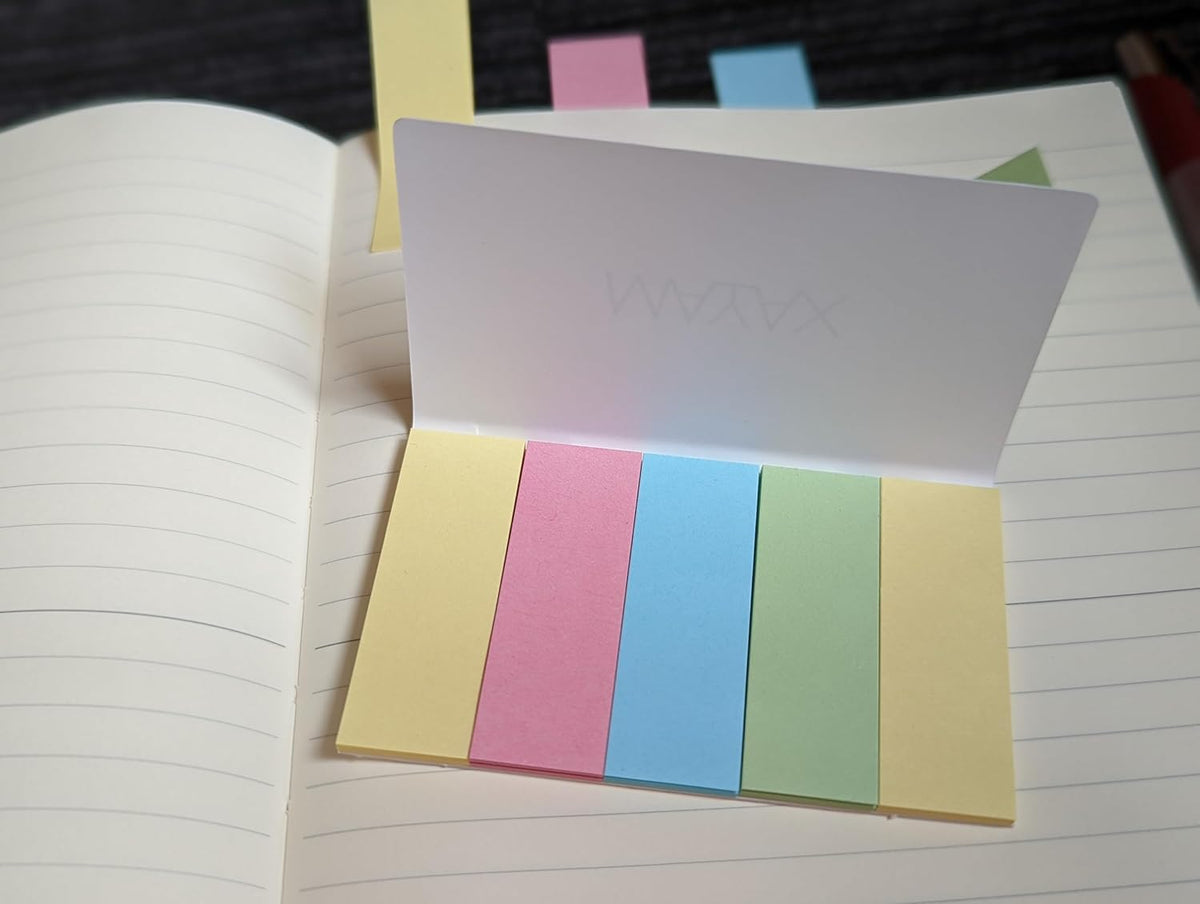 MAYAX Pilot juice up 05 Retractable Gel Ink Pen Ultra Fine Point, Black Ink, 5 Pens & 10 Refills, Original Sticky Notes (0.5mm, Millimeters)