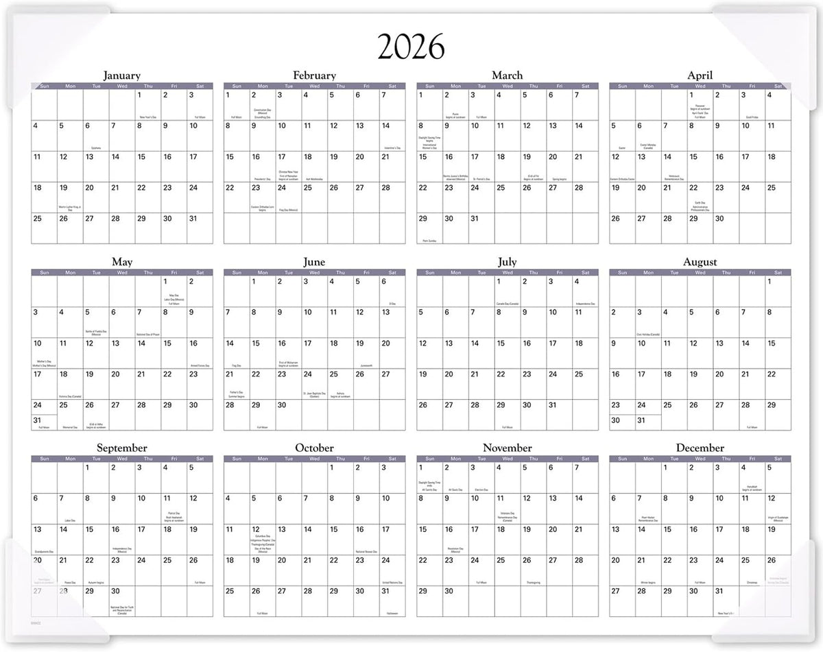 2025 AT-A-GLANCE® Panoramic Landscape Monthly Desk Pad, 21-3/4" x 17", Scenic, January 2025 To December 2025, 89802