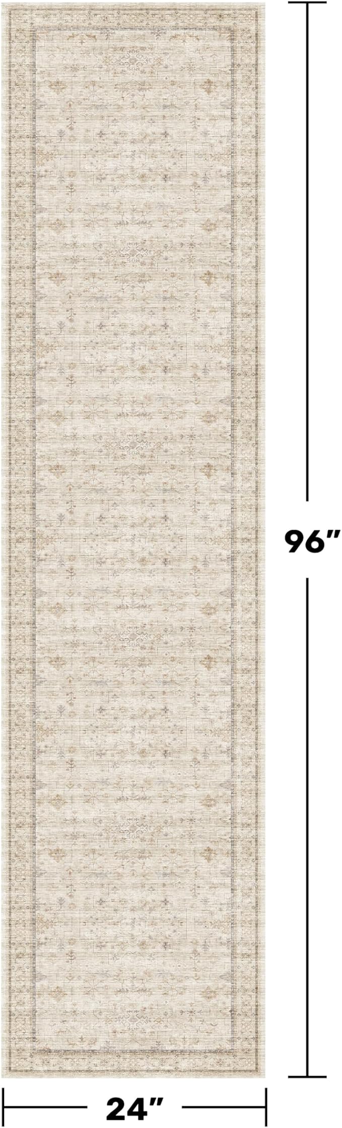 Washable 2x8 Runner Rugs for Hallway Non Slip, Stain Resistant Farmhouse