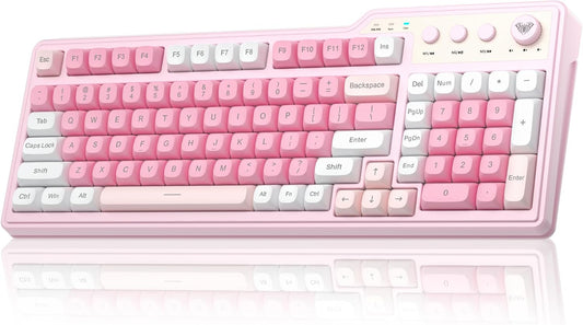 Aula F3099 Wireless Gaming Computer Keyboard with Number Pad & Knob