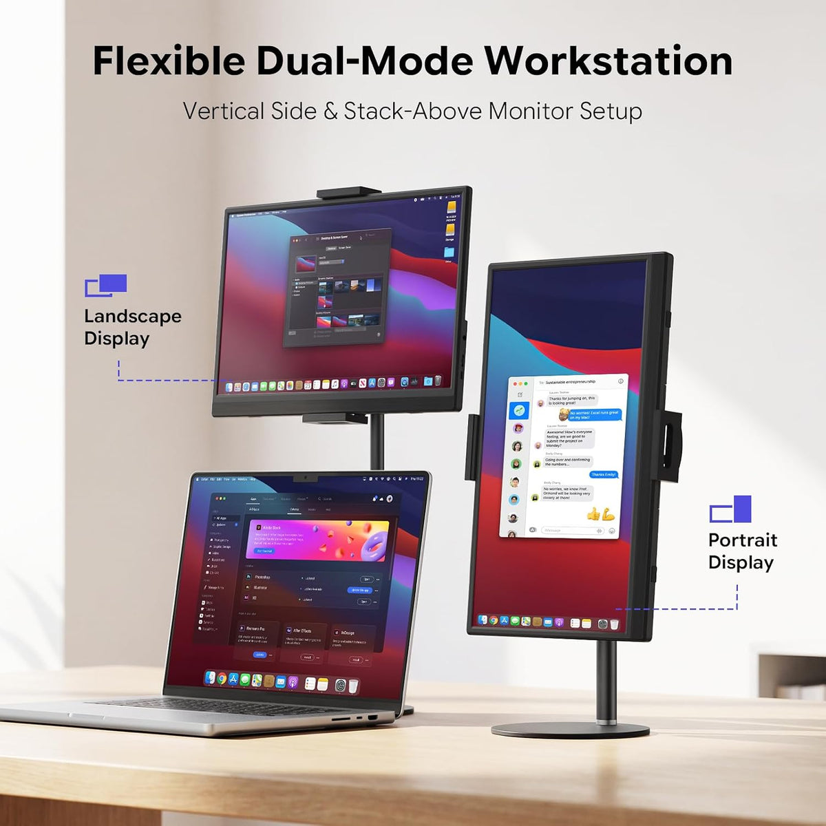15.6" Portable Monitor with Stand FHD 1080P IPS Travel Monitor for Laptop