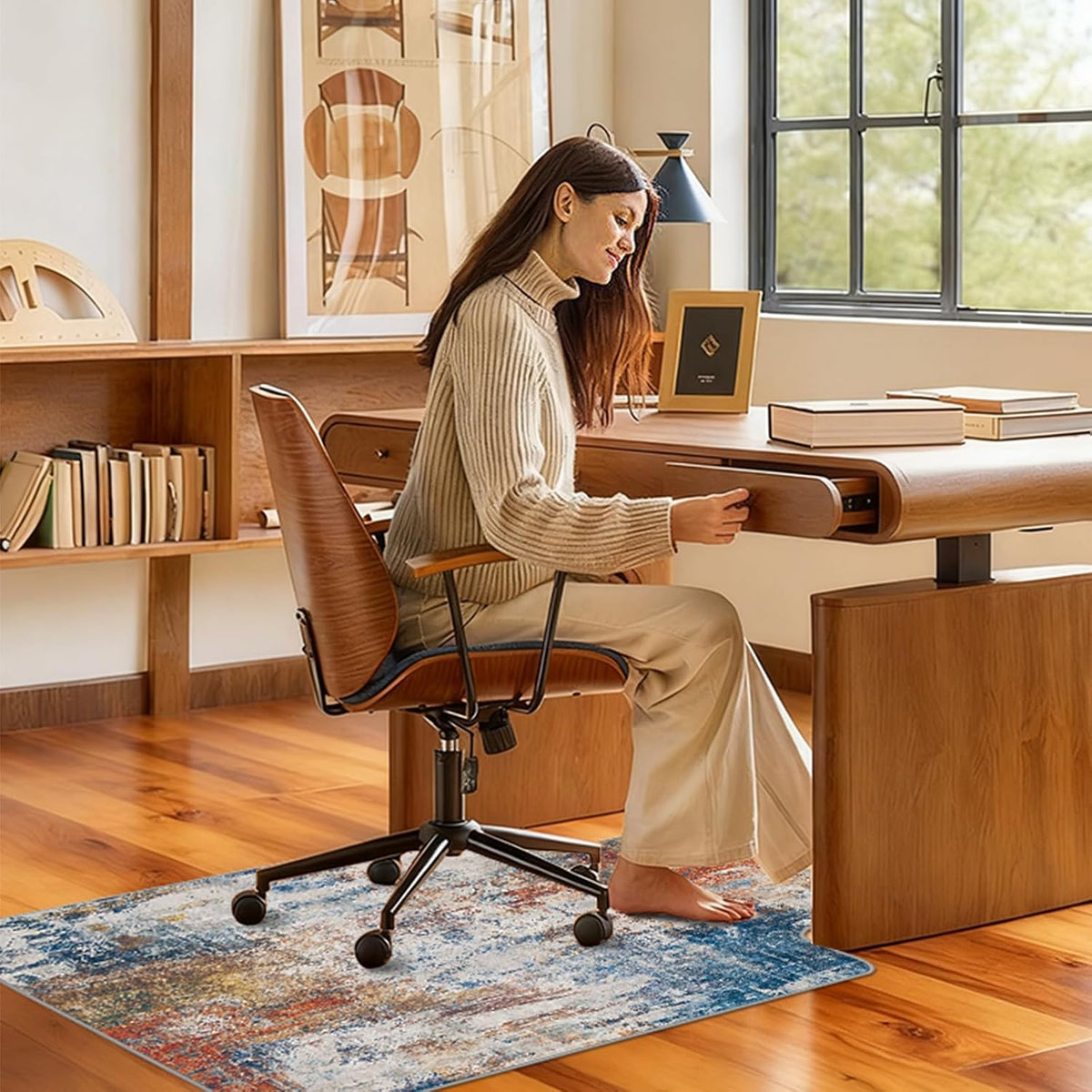 Office Chair Mat for Hardwood Floor & Tile Floor,36"X 48"-Convex Multii