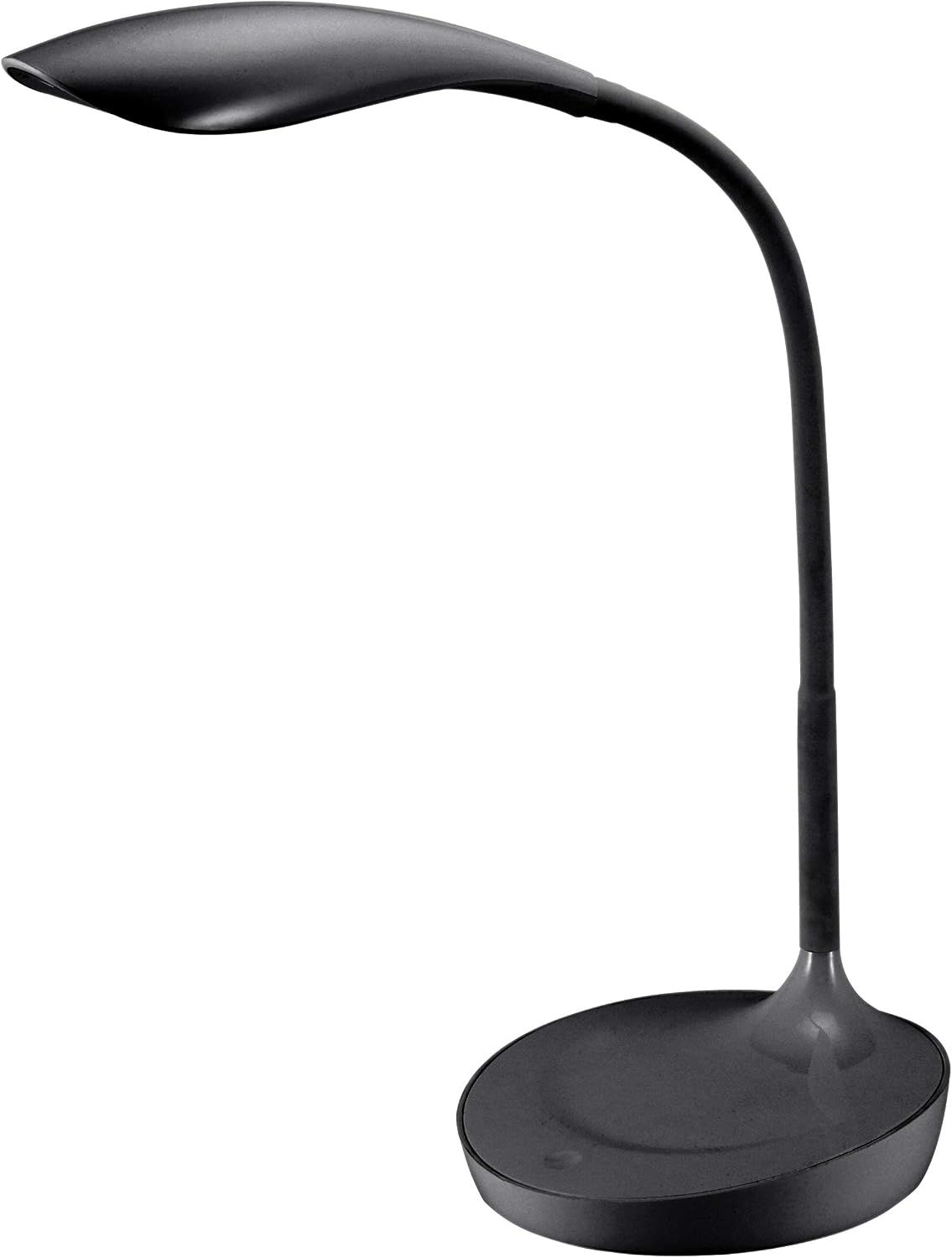 Bostitch Office KT-VLED1502-BLK Gooseneck LED Desk Lamp with USB Charging Port, Dimmable, Black