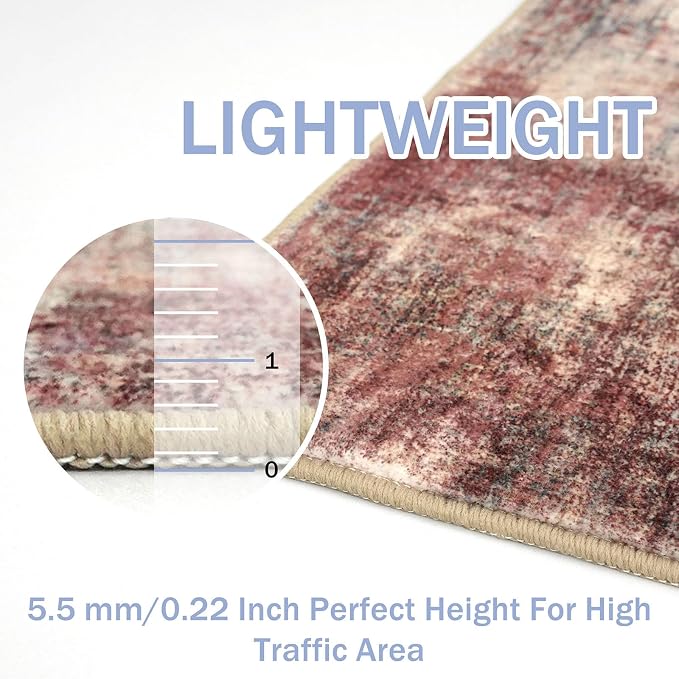 IOHOUZE Abstract Runner Rug 3x20 Ft Extra Long Washable Runners