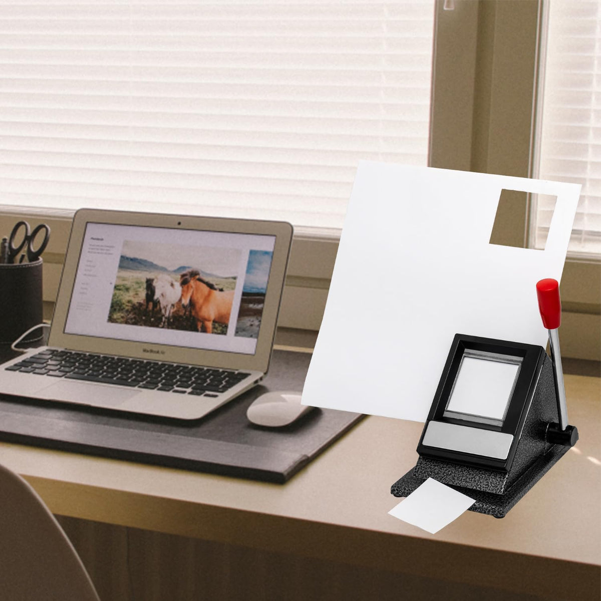 Table Top Passport Photo Cutter,50x50mm Square Paper Puncher