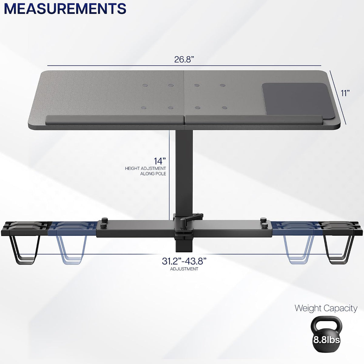 VIVO Black Universal Wooden Laptop Treadmill Desk, Stand-TDML4