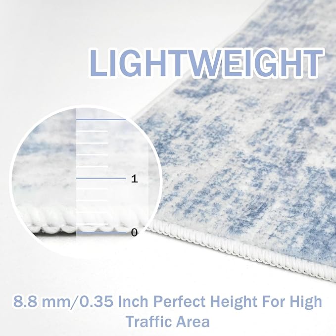 IOHOUZE Abstract Runner Rug 3x7 Ft Washable Runners