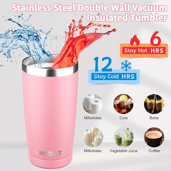 MEZMUT 20oz Insulated Tumbler Cup Travel Coffee Mug