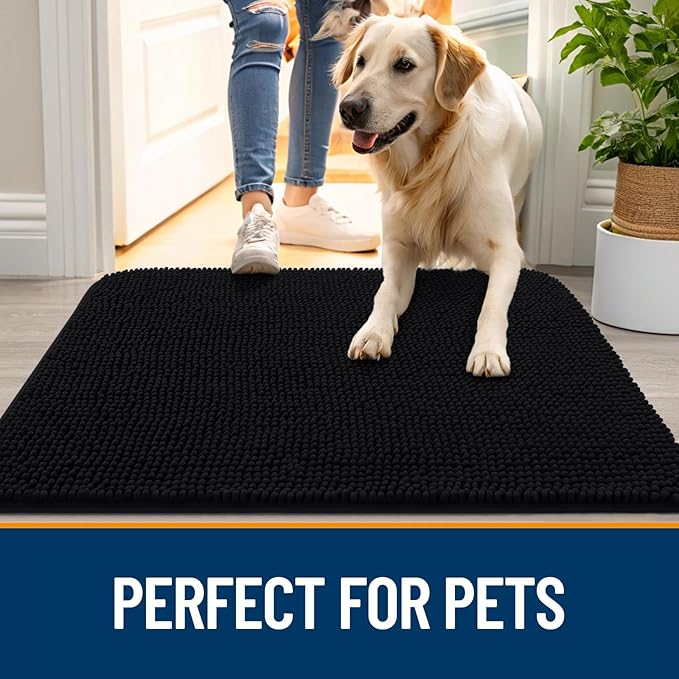 OLANLY Dog Door Mat for Muddy Paws 44x32, Absorbs Moisture and Dirt, Absorbent